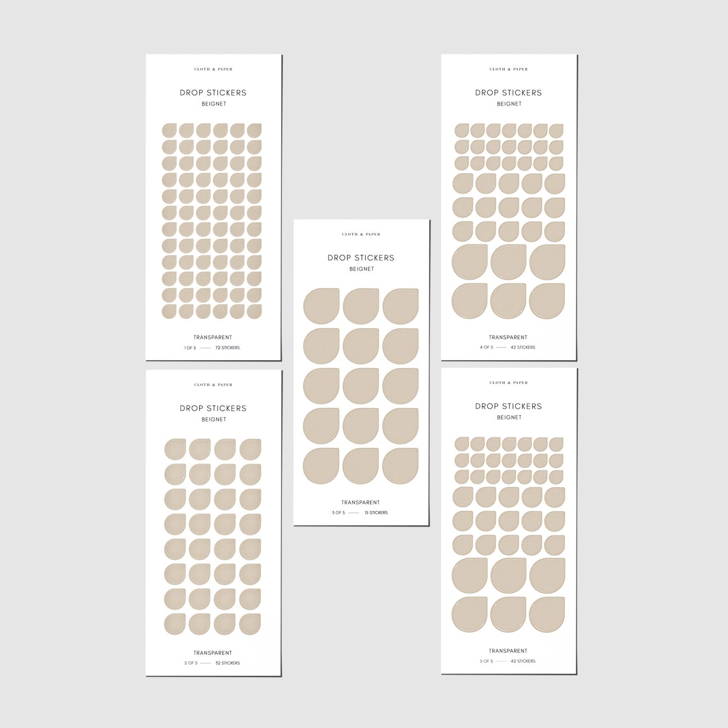 Sticker Set | Transparent | Drops