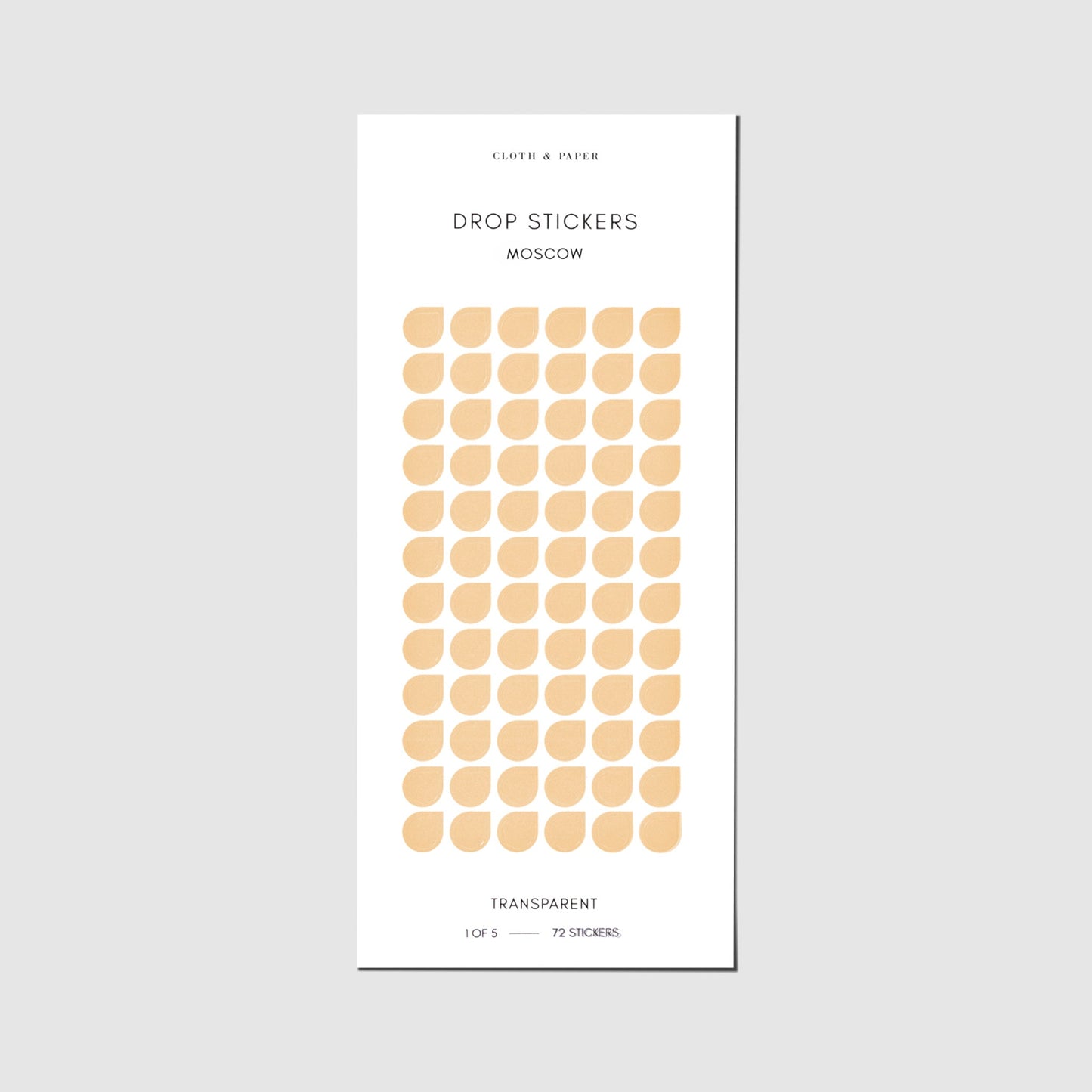 Sticker Set | Transparent | Drops