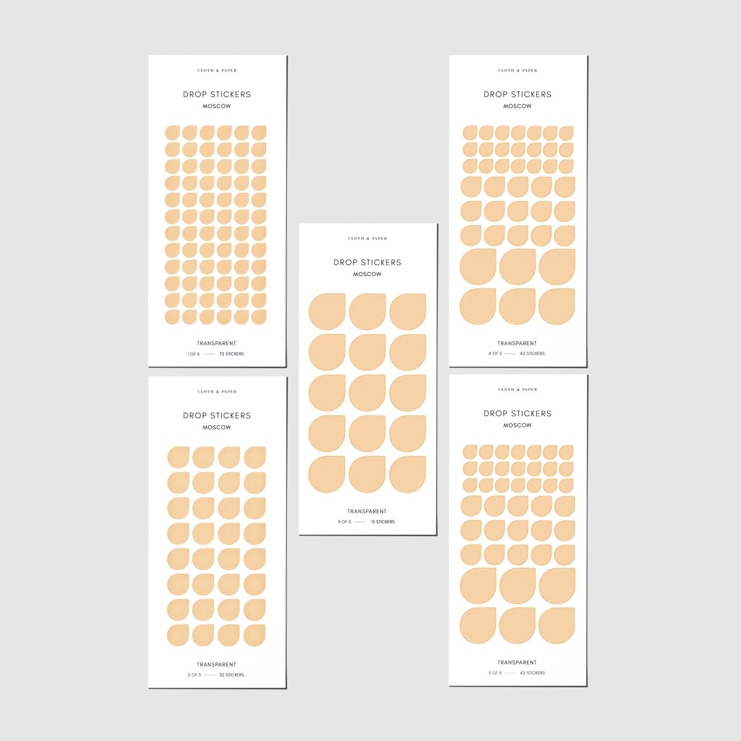 Sticker Set | Transparent | Drops