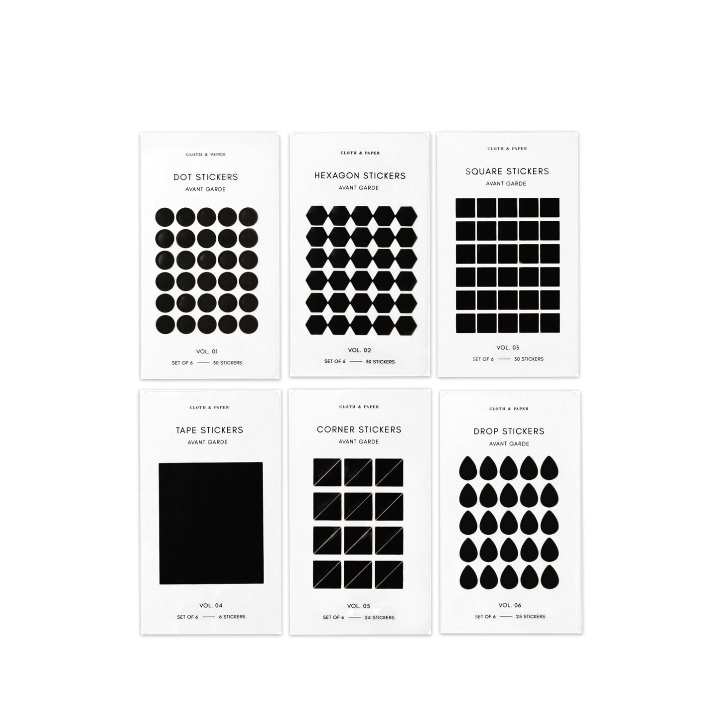 Mini Shape Sticker Set | Transparent